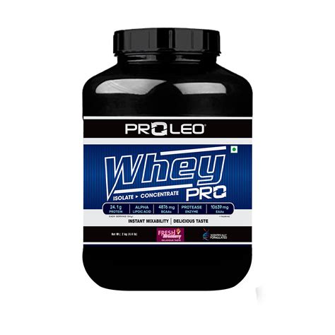 Proleo 100 Whey Protein 44 Lbs 2 Kg Strawberry 2000 Gm Buy