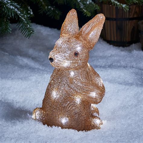 Acrylic Bunny Outdoor Christmas Figure Uk