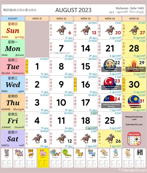 Malaysia Calendar Year 2023 Malaysia Calendar