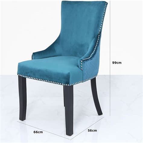 Find new velvet dining chairs for your home at joss & main. Marine Green Velvet Dining Chair With Studded Trims And Ring Knocker | Picture Perfect Home