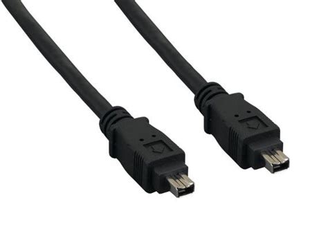 3ft Ieee 1394a Firewire 400 4 Pin To 4 Pin Black Firewire Cable