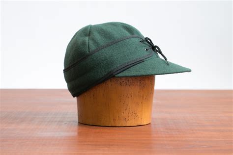 Vintage Green Wool Stormy Kromer Winter Cap From The Upper Penninsula