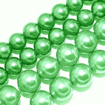 Mint Green Glass Pearl Beads