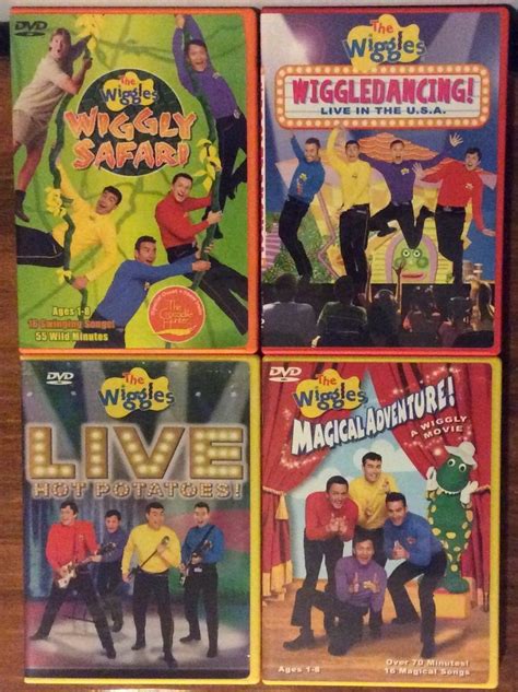 Lot Of 4 The Wiggles Dvds Hot Potatoes Wiggly Safari