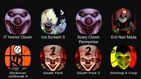 It Horror Clown Ice Scream 5 Scary Clown Pennywise Evil Nun Maze