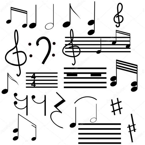 Collection Of Musical Symbols — Stock Vector © Anstog 3118458