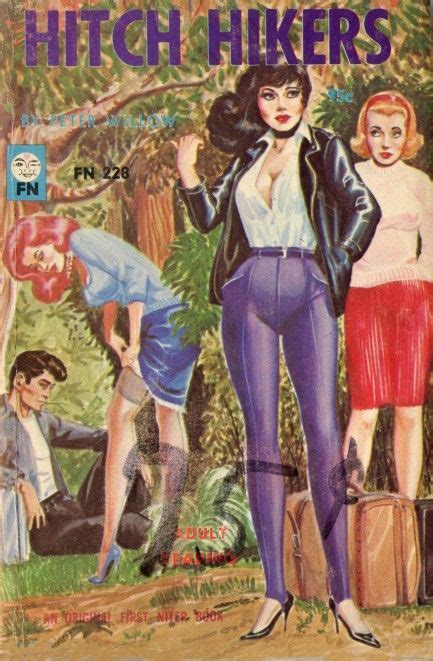 Pulp International Assorted Vintage Book Covers Featuring Hitchhikers