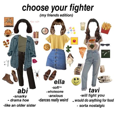 Choose Your Fighter Niche Meme Aesthetic My Friends Retro Soft Grunge