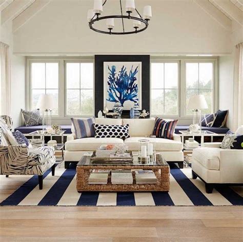 Coastal Living Blue And White Rooms Willow Decor Red White Blue