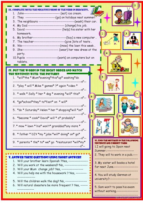 Future Simple 2 Page Lesson And Pr English Esl Worksheets Pdf And Doc