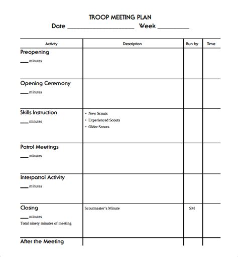 Free 9 Sample Meeting Planning Templates In Pdf Ms Word