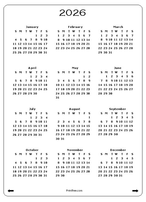 Free Printable 2026 Calendar With Holidays 2024 Calendar Printable