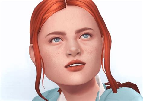 Max Mayfield Cc For Sims 4 Red Hair And Blue Eyes