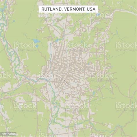 Rutland Vermont Us City Street Map Stock Illustration Download Image