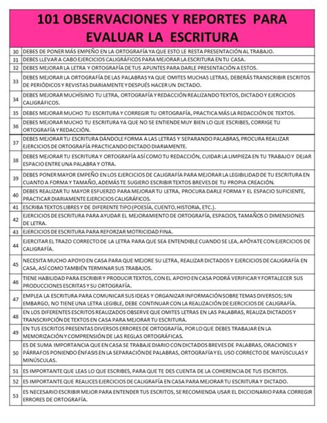 Observaciones Para Llenado De Boletas Escritura Imagenes Educativas