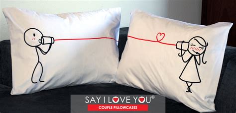 Boldloft Say I Love You Couples Pillowcases Valentines Day