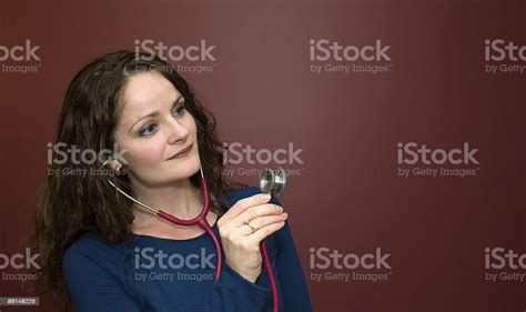 Woman With A Stethoscopes Stock Photo Download Image Now Adult