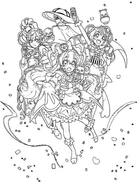 Pretty Cure Coloring Pages Smile Precure Sketch Coloring Page Sexiz Pix