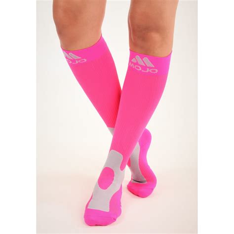 Large Mojo Hot Pink Compression Socks 20 30mmhg Unisex Lymphedema