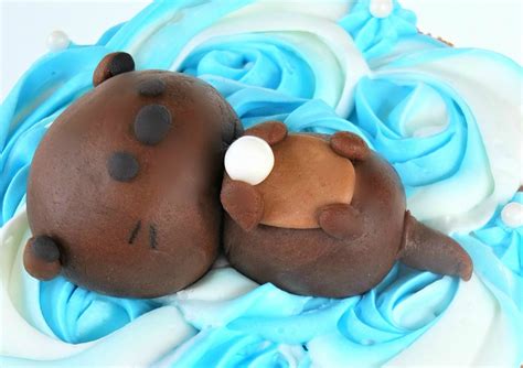 Sea Otter Cookie Cake Cute Fondant Sea Otter Cake Easy Animal Cake Ideas
