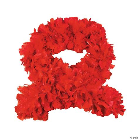 Red Turkey Feather Deluxe Boa