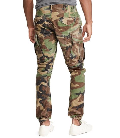 Polo Ralph Lauren Cotton Mens Slim Fit Camo Cargo Pants In Green For Men Save 40 Lyst