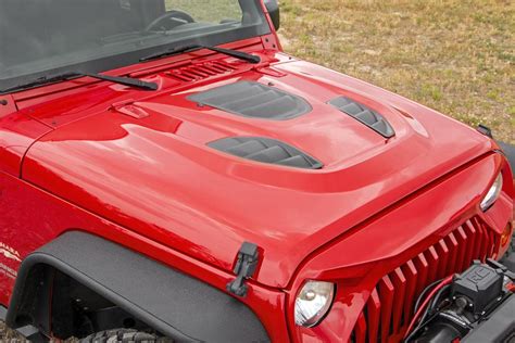 Rough Country 10525 Vented Performance Hood For 07 18 Jeep Wrangler Jk