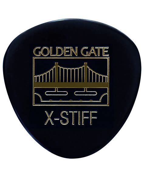 Golden Gate Mp 123 Deluxe Flat Pick Rounded Triangle Extra Stiff Black Dozen Saga Music