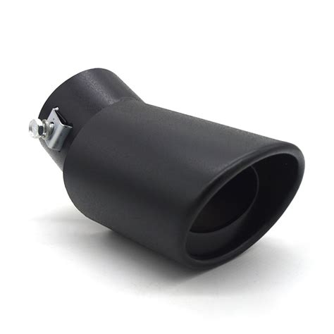 Matte Black Car Exhaust Pipe Tip Angle Cut 225 Inlet Bolt On Tailpipe