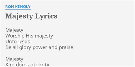 Majesty Worship His Majesty Lyrics Lyricswalls