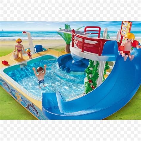 Swimming Pool Playmobil Toy Playground Slide Png