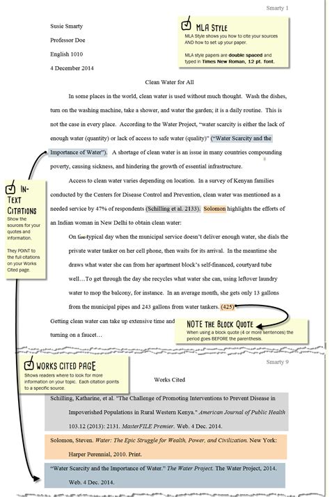 At this point the argument is moving toward double spaced but at this point its your. Using Citations in a Paper - MLA Citations - Library Home ...