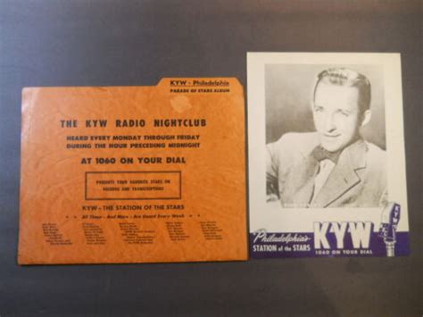 Bing Crosby 1940s 50s Kyw 1060 Am Nbc Radio Nightclub Parade Stars