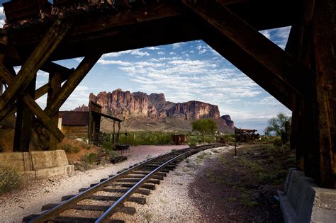Old Railroad Taken At Goldfield Ghost Town Apache Junction Az