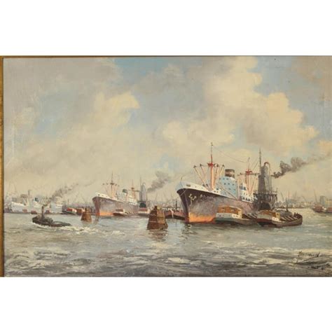 Port Of New York Harbor Painting By Ardi Verveen Chairish