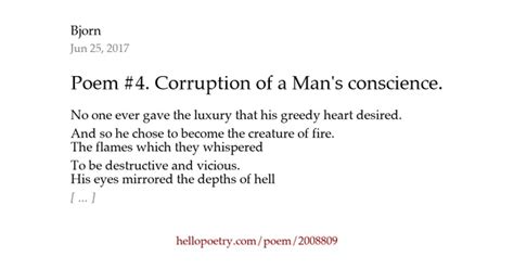 Poem 4 Corruption Of A Mans Conscience By Hades Hello Poetry