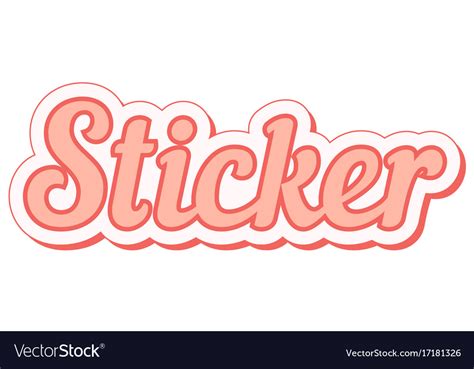 Bulk Sticker Word Text Sticky Royalty Free Vector Image