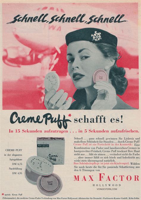 Vongestern Blog Werbung Und Produktname Des Tages Creme Puff 1956
