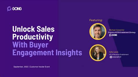 Customer Insider Event Unlock Sales Productivity With Buyer Engagement