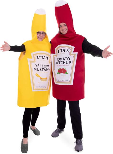 Ketchup And Mustard Couple S Costumes Adult Funny Food Halloween