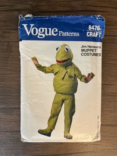 Vintage Kermit The Frog Sewing Pattern 1982 Muppets Childrens Costume