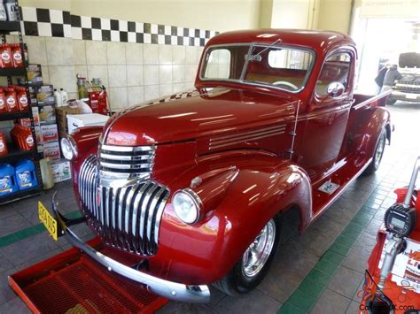1941 Chevy Pickup Truck 3100 V8 Dk Candy Apple Red Free Shipping
