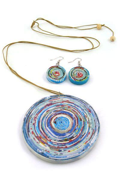 Ecoist Necklace And Earring Set Made From Hand Rolled Hand Coiled