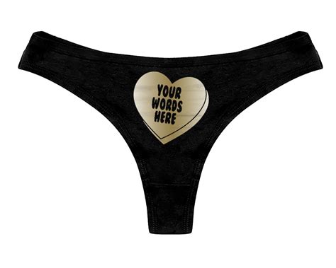 Candy Heart Panties Custom Personalized With Your Words Sexy Naughty Funny Customized Valentine