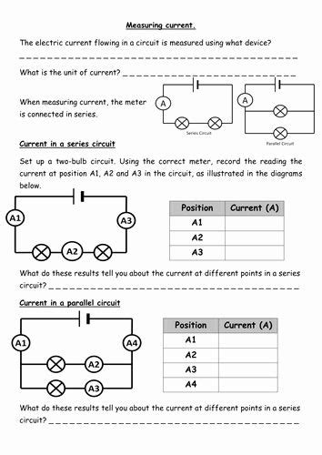 Worksheet Series Circuit Problems