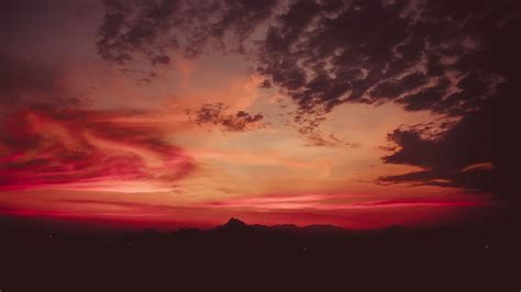 1920x1080 Resolution Sunset Mountains Clouds 1080p Laptop Full Hd