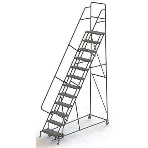 Tri Arc Rolling Ladder 120 In Platform Ht 10 In Platform Dp 24 In