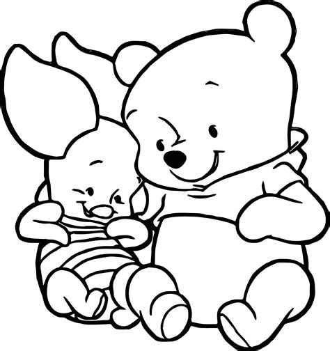 Cute Baby Piglet Winnie The Pooh Coloring Page