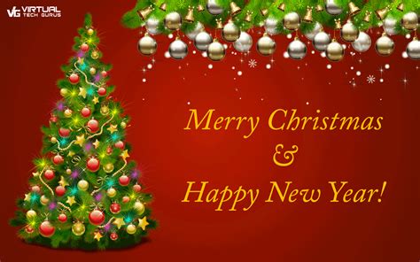 Merry Christmas Happy New Year Wallpapers Wallpaper Cave
