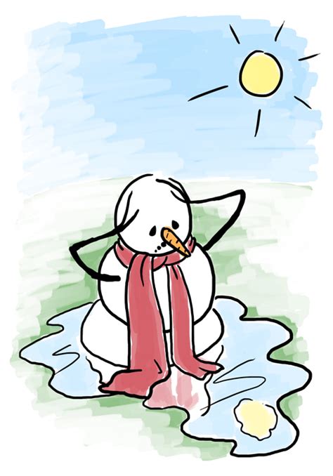 Melting Snowman Sketch Karen B Jones Illustrator